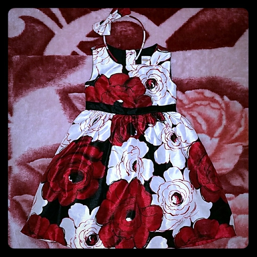 Little girl's formal dress w/hair accessory (2T)
